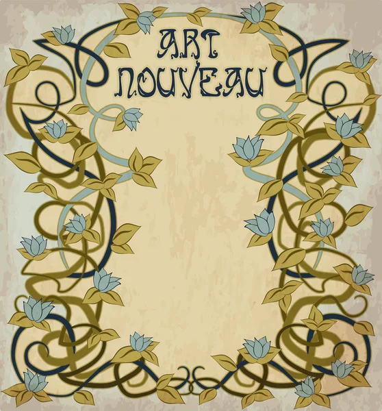 Blomster Baggrund Art Nouveau Stil Vektor Illustration – Stock-vektor