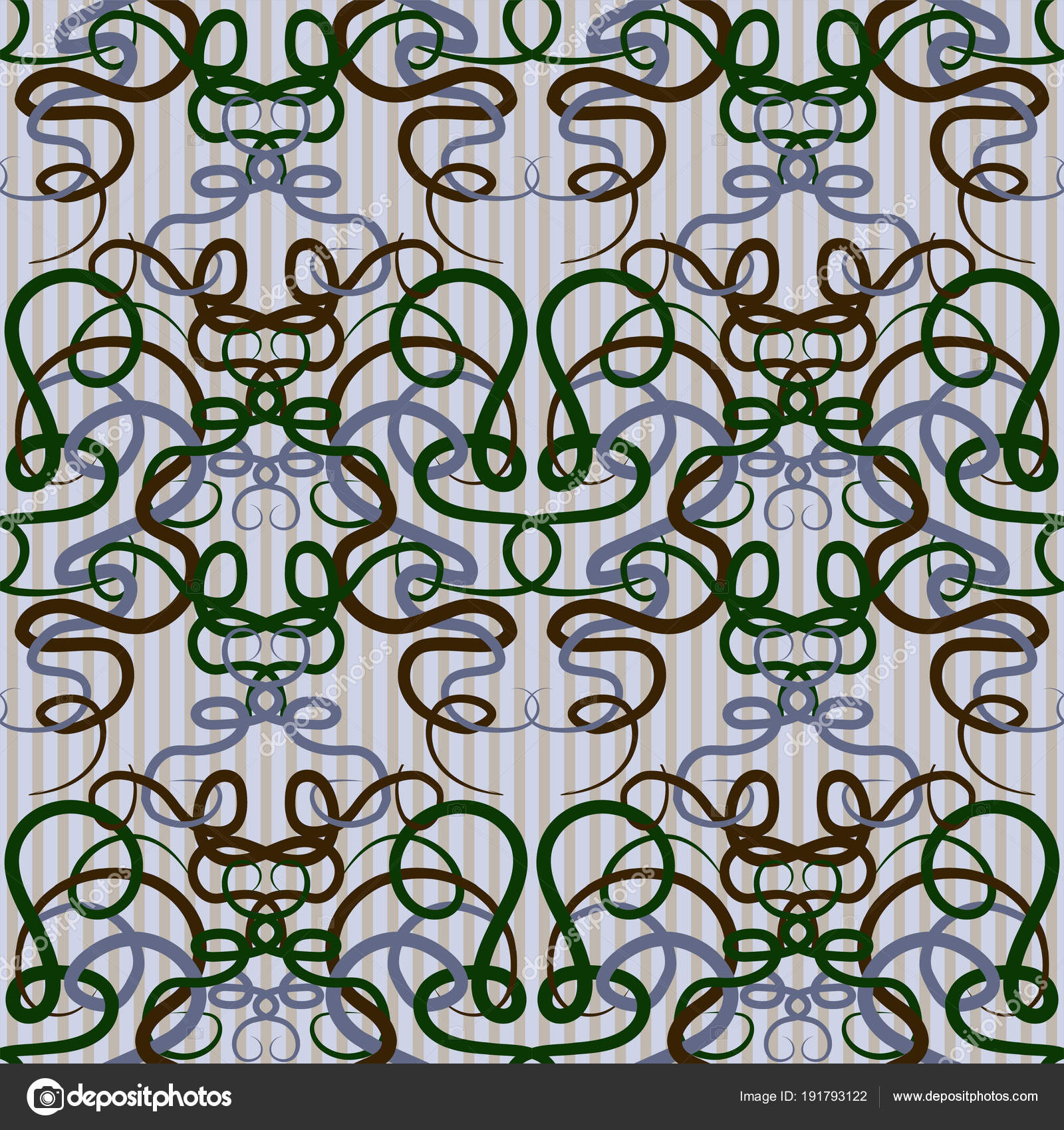 Seamless Wallpaper Art Nouveau Style Vector Illustration Stock Vector