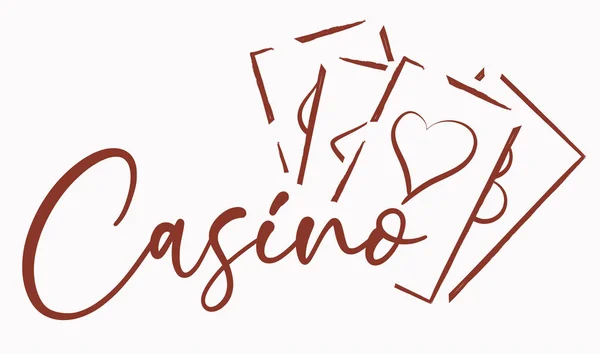Casino Logo Poker Cards Vector Illustration — Stock Vector