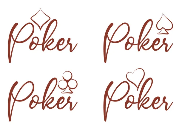 Casino Poker Cards Banner Vector Illustration — Stock Vector