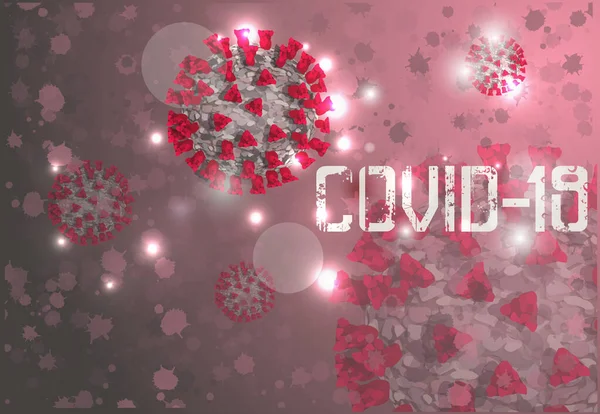 Coronavirus Covid Inffluenza Background Векторна Ілюстрація — стоковий вектор