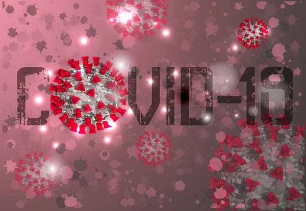 Coronavirus Covid Influenza Tapete Vektorillustration — Stockvektor