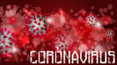 Coronavirus Covid-19 grip kan pankartı. vektör illüstrasyonu