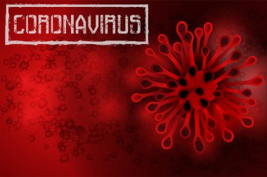 Coronavirus Covid-19 influenza 2019-nCoV kan pankartı. vektör illüstrasyonu