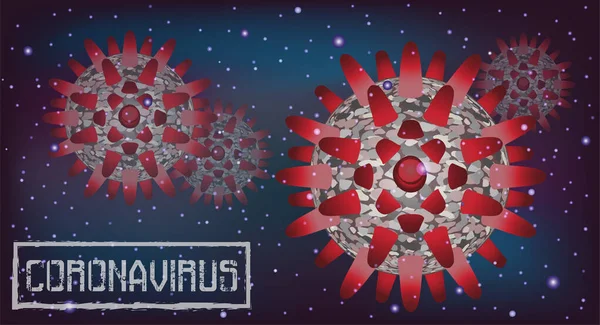 Coronavirus Covid Φόντο Εικονογράφηση Διανύσματος — Διανυσματικό Αρχείο