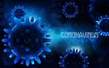 Coronavirus covid-19 duvar kağıdı, vektör illüstrasyonu