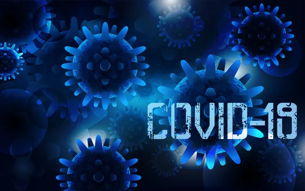 Koronavirus Covid Tapeta Vektorová Ilustrace — Stockový vektor
