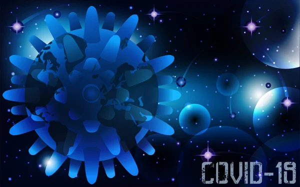 Coronavirus Covid Infikuje Zemi Tapety Vektorové Ilustrace — Stockový vektor