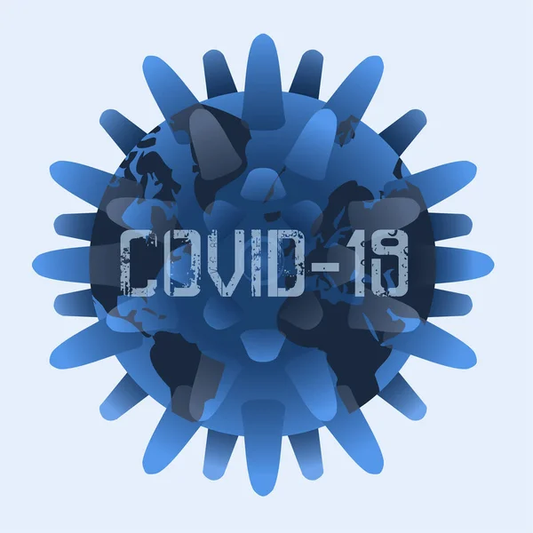 Coronavirus Covid Infikuje Planetu Zemi Vektorová Ilustrace — Stockový vektor