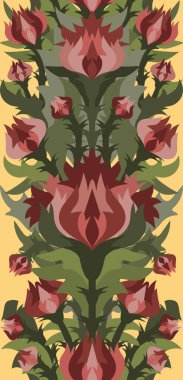 Çiçeksiz sancak. Yeni sanat tarzı, vektör illüstrasyonu.