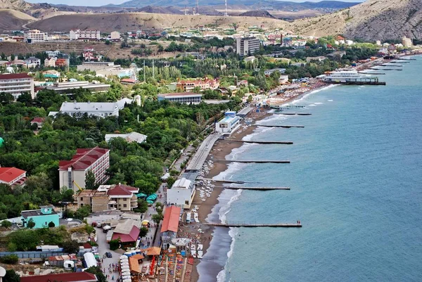 Costa do mar em Sudak, Crimeia — Fotografia de Stock