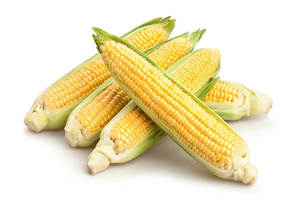 在白色的鲜食玉米 — 图库照片