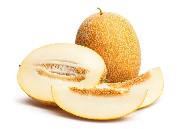 Meloni maturi su bianco — Foto Stock