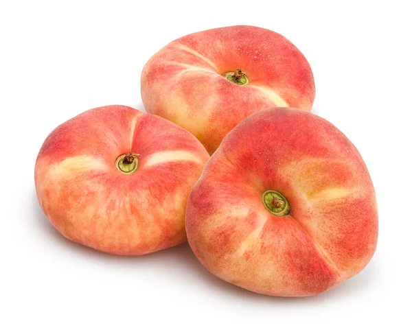 Mogna persikor på vitt — Stockfoto