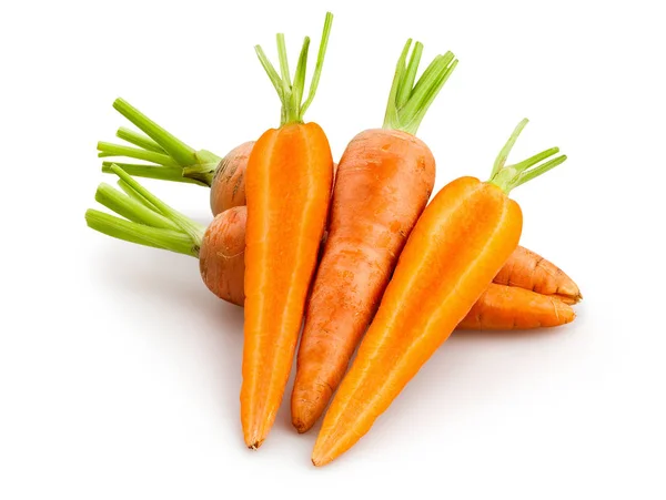 Zanahorias maduras en blanco —  Fotos de Stock