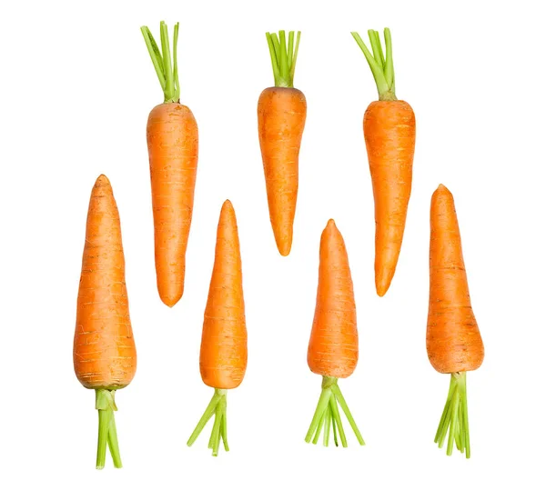 Ripe carrots on white — Stock Photo, Image