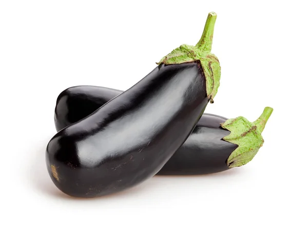 Ripe eggplants on white Royalty Free Stock Images