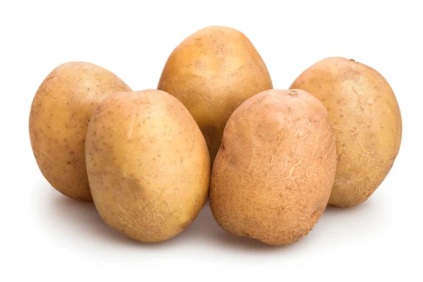 Batatas frescas em branco — Fotografia de Stock