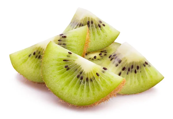 Kiwi Chunks Isolated White Background — Stock Photo, Image