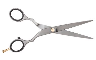 Berber makası beyaz arkaplanda izole edildi