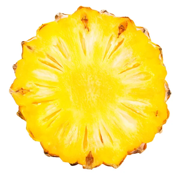 Pineapple Sliced Ring Isolated White Background — Stock Photo, Image