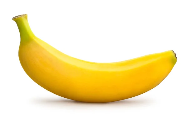 Jeden Banan Izolowany Białym Tle — Zdjęcie stockowe