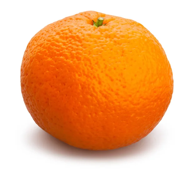 Eine Mandarine Isoliert Auf Weißem Hintergrund — Stockfoto