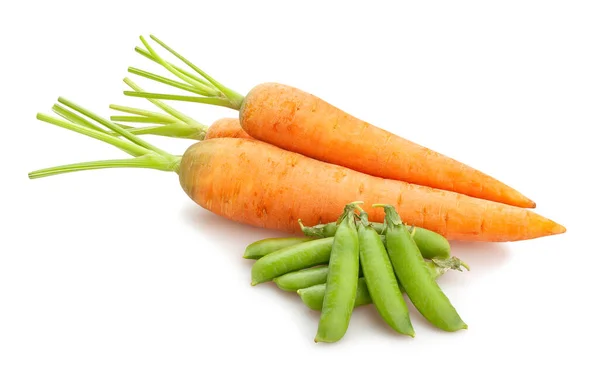 Горох и морковь — стоковое фото