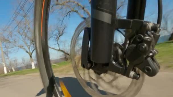 Motorsiklet Fren Çarkını Döndürüyor — Stok video