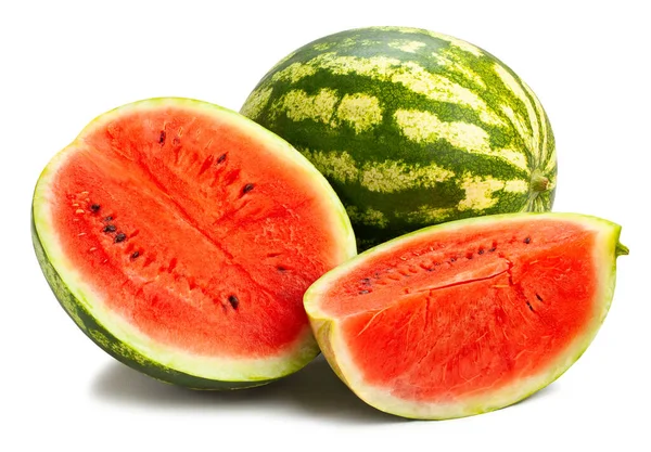 Gesneden Watermeloen Pad Geïsoleerd Wit — Stockfoto