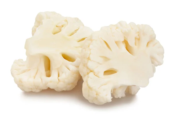 Sliced Cauliflower Path Isolated White — Stock Photo, Image