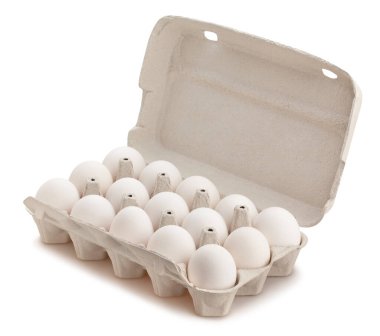 yumurta paket yolu beyazda izole edildi