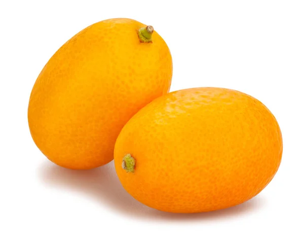 Kumquat Cesta Izolovaná Bílém — Stock fotografie