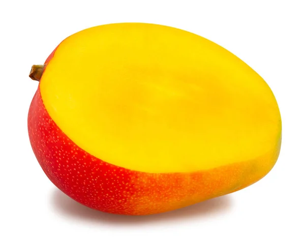 Sliced Mango Path Isolated White — Stock Photo, Image