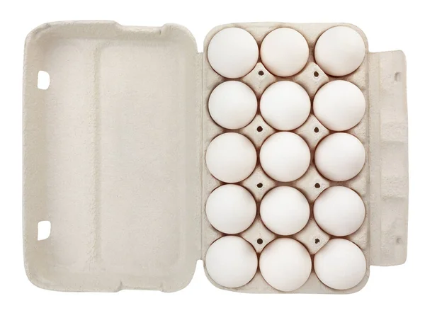 Ägg Paket Väg Isolerad Ovanifrån — Stockfoto