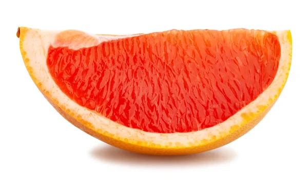 Geschnittene Grapefruit Pfad Isoliert Auf Weiß — Stockfoto