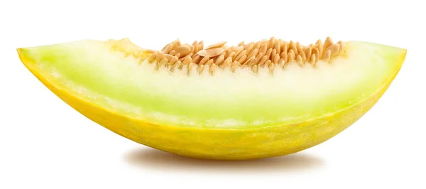 Gesneden Gele Honingdauw Meloen Pad Geïsoleerd — Stockfoto