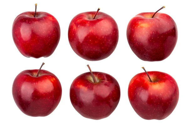 赤いおいしいリンゴの道が孤立し — ストック写真