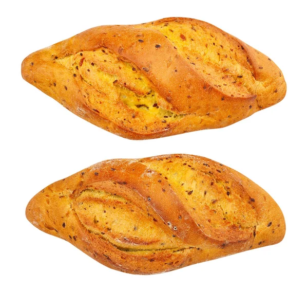 Turmeric Bread Path Isolated Top View — Stock Photo, Image