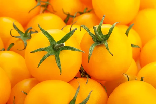 Amarillo Cereza Tomate Macro Primer Plano — Foto de Stock