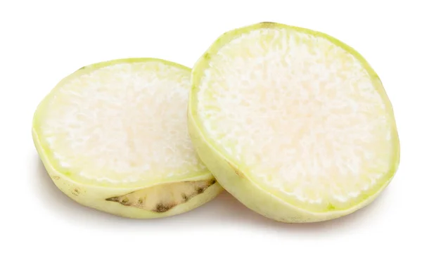 Camino Rebanado Kohlrabi Aislado Blanco — Foto de Stock