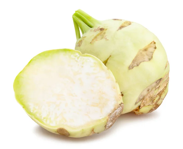 Kohlrabiweg Isoliert Auf Weißem Grund — Stockfoto