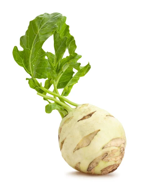 Kohlrabi Pad Geïsoleerd Wit — Stockfoto