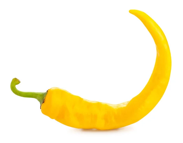 Yellow Chilli Pepper Path Isolated — Stock Photo, Image