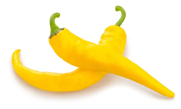 Yellow Chilli Pepper Path Isolated — Stock Photo, Image