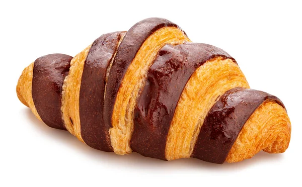 Croissant Väg Isolerad Vit — Stockfoto