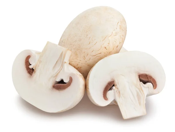 Geschnittene Pilze Pfad Isoliert Auf Weiß — Stockfoto