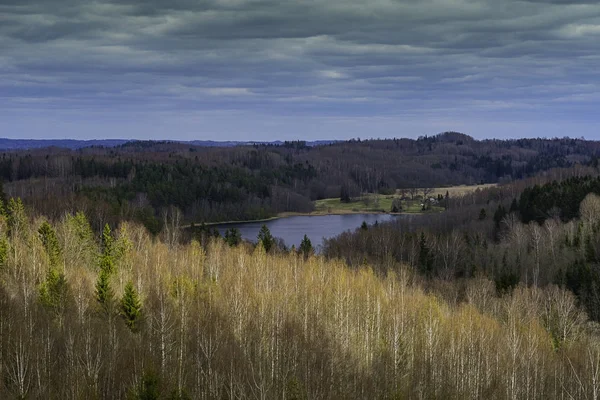 Latvian Estonian landscape in early spring. — Stock Photo, Image