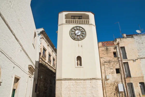 Saat Kulesi. Rutigliano. Puglia. İtalya. — Stok fotoğraf