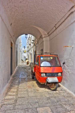 alleyway. Ostuni. Puglia. İtalya. 